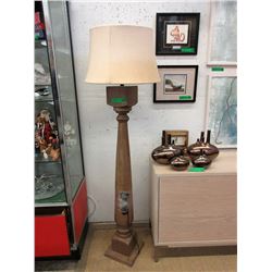 New 65" Wood Floor Lamp with Shade