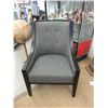 Image 1 : New Wood Framed Fabric Upholstered Arm Chair