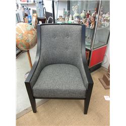 New Wood Framed Fabric Upholstered Arm Chair