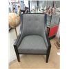 Image 1 : New Wood Framed Fabric Upholstered Arm Chair