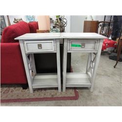 Pair of New Condo Size End Table with Drawers