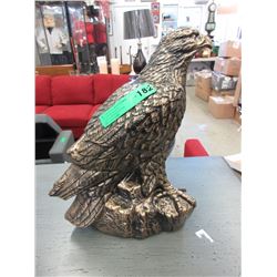 15" Tall Ceramic Eagle Statue - 12" Diameter