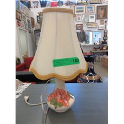 Genuine Moorcroft Lamp with Hibiscus Pattern