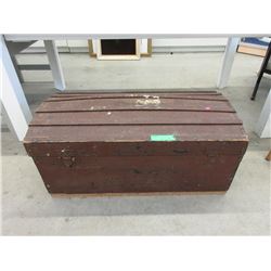 Vintage Domed Wood Trunk