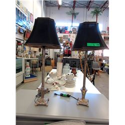 Pair of New 30" Buffet Lamps with Shades