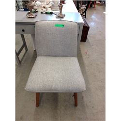 New Upholstered Side Chair with Wood Legs