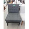 Image 1 : New Upholstered Side Chair with Wood Legs