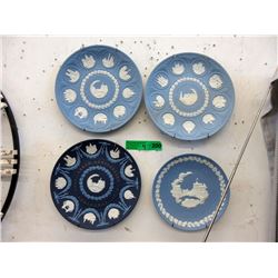 4 Wedgwood Jasperware Christmas Plates