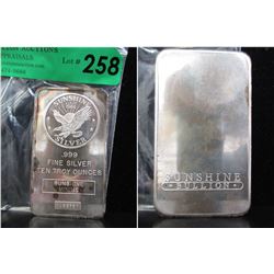 Vintage 10 Oz. Sunshine Minting .999 Silver Bar