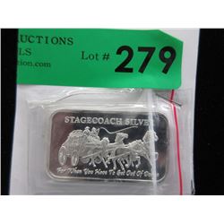 1 Oz. Stagecoach .999 Silver Art Bar