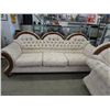 Image 2 : Ornate 3 Piece Button Tufted Sofa Set