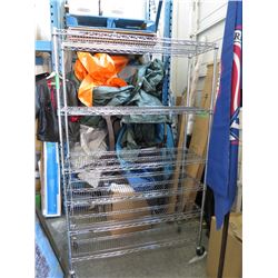 Large Metal Rolling Shelf Unit