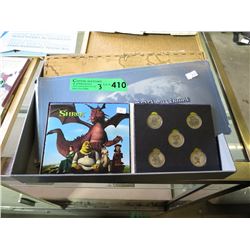 2 Millennium Quarter Sets & Shrek Medallion Set