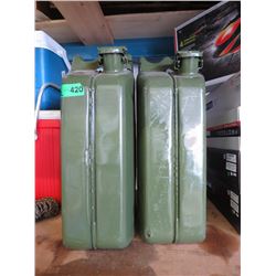 Two 20 L Metal Gas Cans