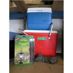 Lantern Hangers, Coolers & Rope