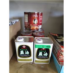 9 Cans of Beef Gravy & 2 Cans of Sesame Seed Oil