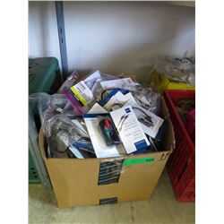 Large Box of Audio Cables & Other Accessories