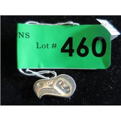 Signed Sterling Silver Haida Eagle Pendant