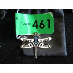 Andy Everson (Komoks) Enameled Dragonfly Pendant