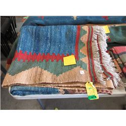 Kelim Wool Carpet - 4 Feet x 7 Feet