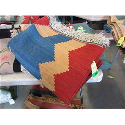 Kelim Wool Carpet - 9 Feet 8" x 6 Feet 10"