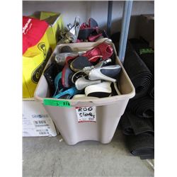2 Totes of Assorted Shoes