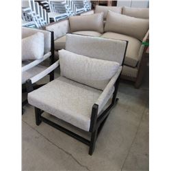 New Upholstered Arm Chair with Wood Frame