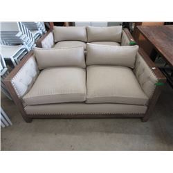 New Wood Framed Upholstered Loveseat