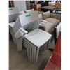 6 Stacking Grey Resin Chairs