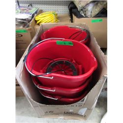 6 New Vileda Spin Mop Buckets