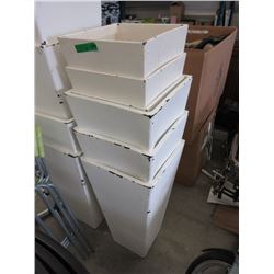 6 Assorted Resin Planters