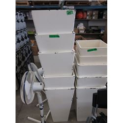 6 Assorted Resin Planters