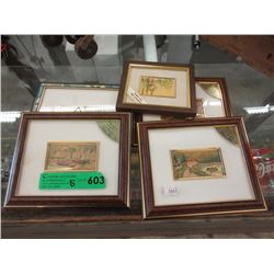 5 Gold Foil Italian Miniatures