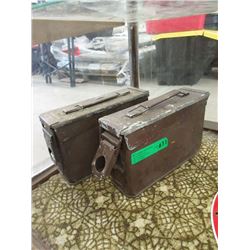 2 Small Metal Cartridge Cases