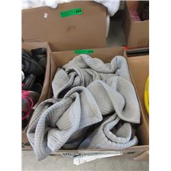 New Grey Coverlet & Fleece Blanket