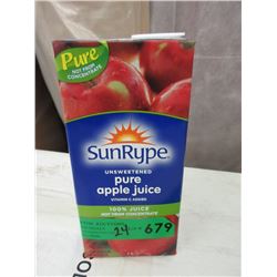2 Dozen 1 Liter Tetra Pack Apple Juice