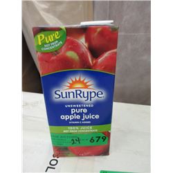 2 Dozen 1 Liter Tetra Pack Apple Juice