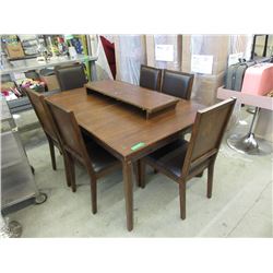 Dining Table with Leaf & 6 Chairs
