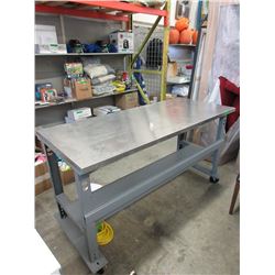 Commercial Stainless Steel Table on Casters