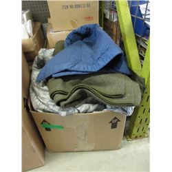 Box of Pleated Drapes & Other Household Goods