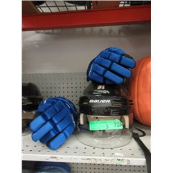 New Bauer Hockey Helmet & Pair of CCM Gloves