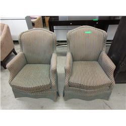 Pair of Vintage Upholstered Arm Chairs