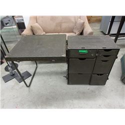 US Military Field Service Cabinet Desk