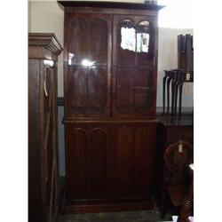 A Victorian mahogany bookcase, H 223.5cms W 102cms...