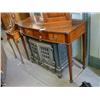 Image 1 : A Georgian style bow-fronted serving table, H 91cms W 122cms...