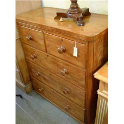 A Victorian walnut chest, H 112cms W 102cms...
