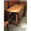 Image 1 : An oak gateleg table, with barleytwist underframe, L 107cms W 153cms...