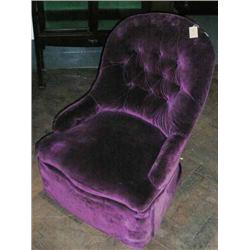 A Victorian style deep-buttoned nursing chair...