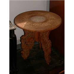 An Eastern hardwood occasional table and sundry furniture...