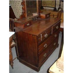 A late 19th century mahogany dressing chest, H 158cms W 106cms...